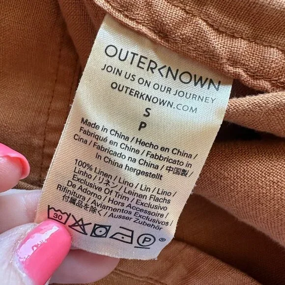 Outerknown Retrograde Linen Jumpsuit Womens Size S Minimalist Capsule Boho - Picture 5 of 9